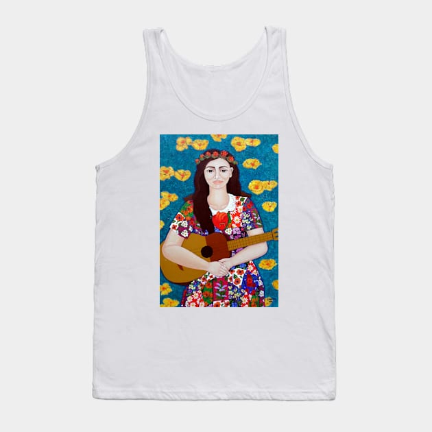 Violeta Parra and the song The gardener Tank Top by madalenalobaotello